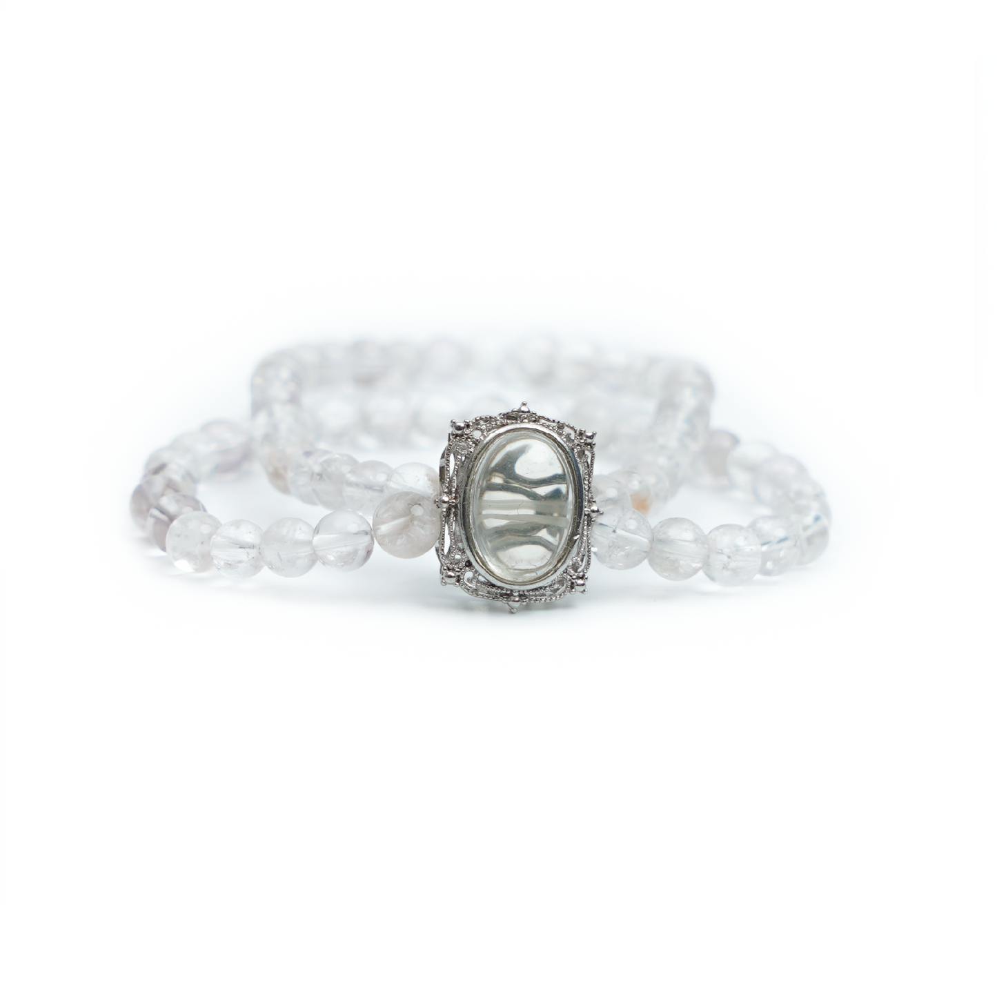 デザイン・天然石ブレスレット・シトリン・ホワイトクォーツ・5mm ・SQBS001