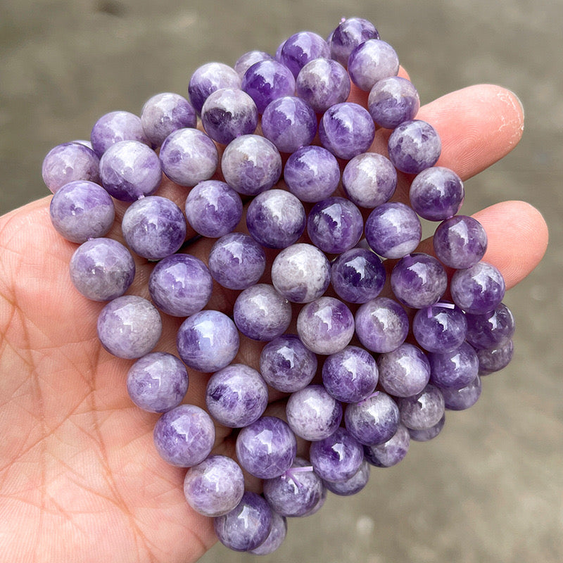 ラベンダーミルキアメジスト・天然石ブレスレット・RMKA