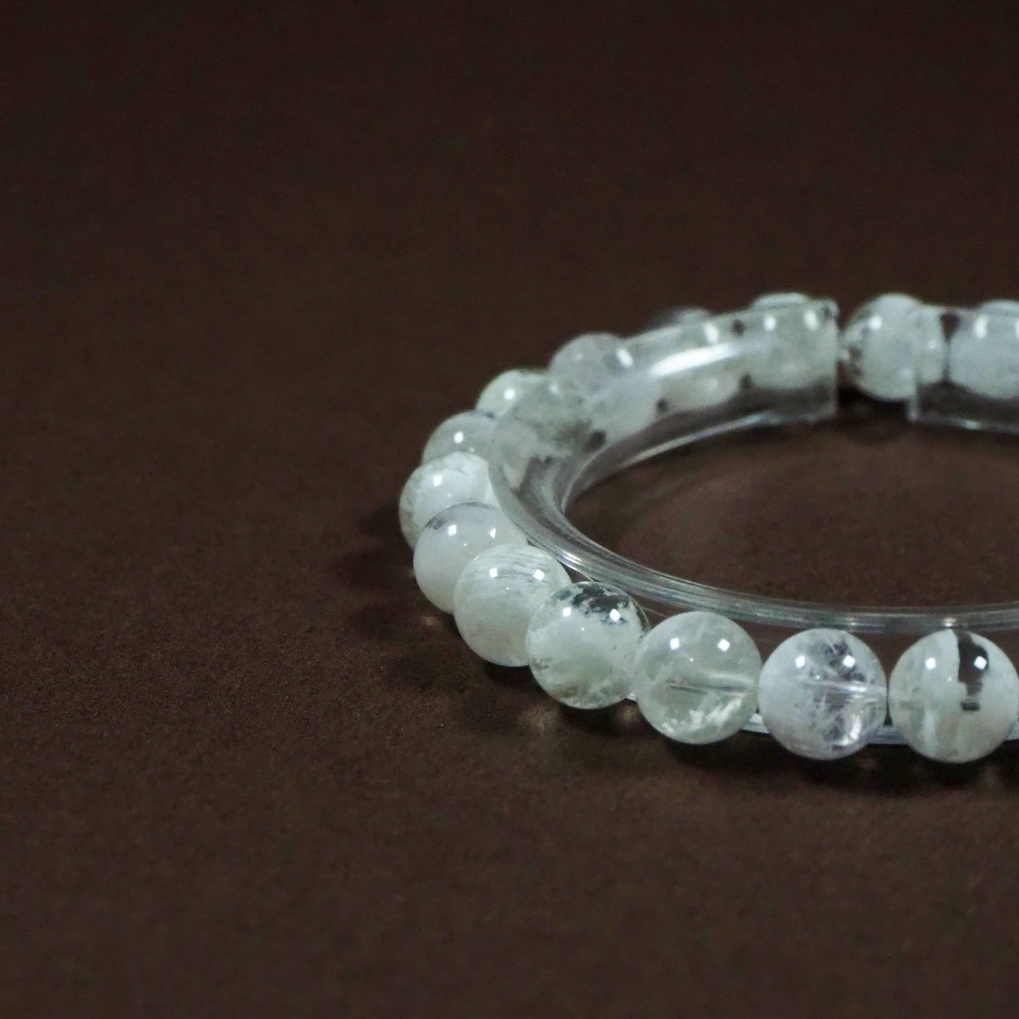 高品質・ホワイトスノーフレークファントムクォーツ・天然石ブレスレット・ XHYL