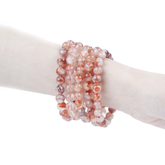 レッドヘマトイドクォーツ・天然石ブレスレット・ RJH08