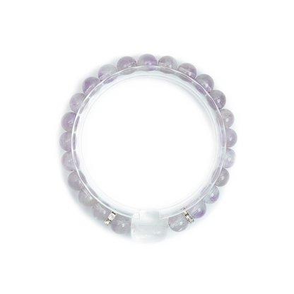 デザイン・天然石ブレスレット・ラベンダーアメジスト・8mm・ZSJ002