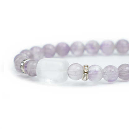 デザイン・天然石ブレスレット・ラベンダーアメジスト・8mm・ZSJ002