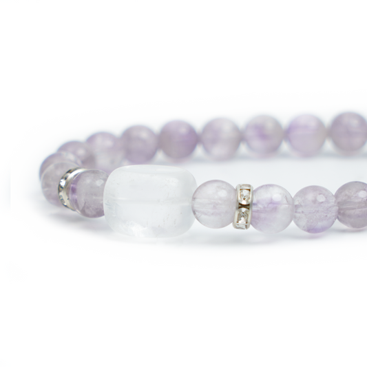 デザイン・天然石ブレスレット・ラベンダーアメジスト・8mm・ZSJ002
