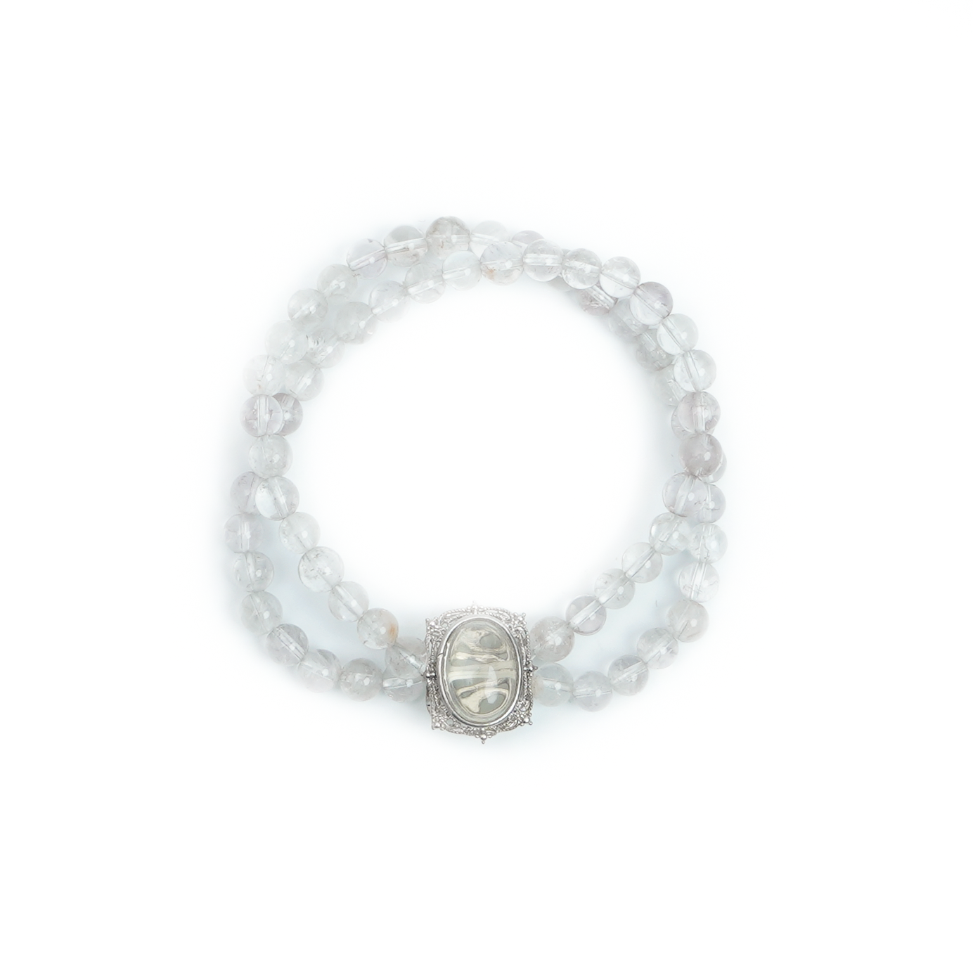 デザイン・天然石ブレスレット・シトリン・ホワイトクォーツ・5mm ・SQBS001