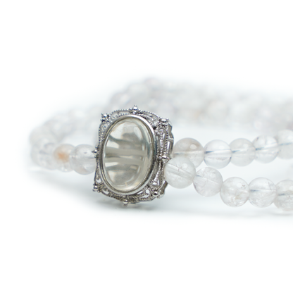 デザイン・天然石ブレスレット・シトリン・ホワイトクォーツ・5mm ・SQBS001