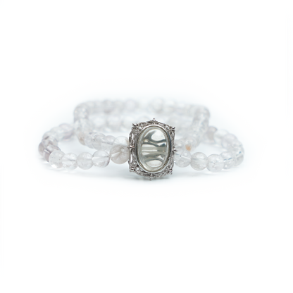 デザイン・天然石ブレスレット・シトリン・ホワイトクォーツ・5mm ・SQBS001