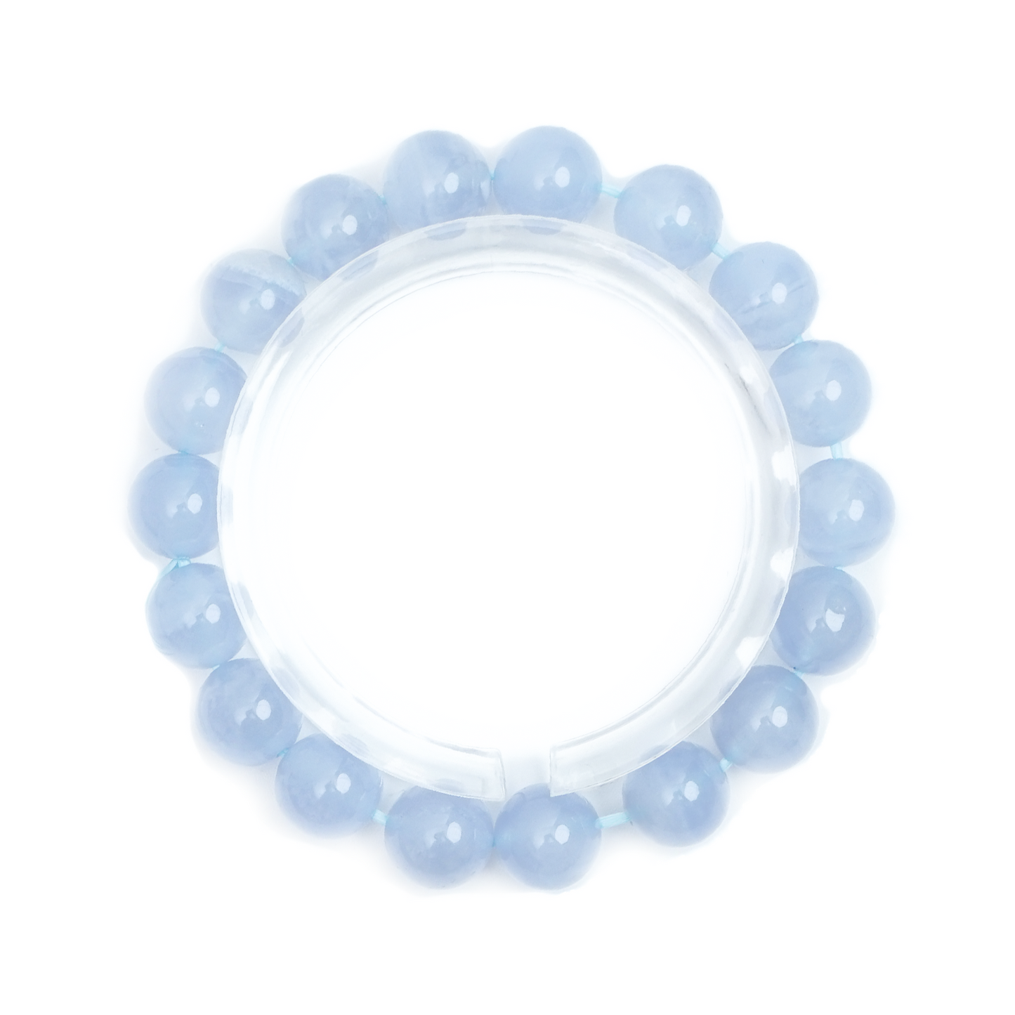 高品質・ブルーレースアゲート・天然石ブレスレット・Blue Lace Agate