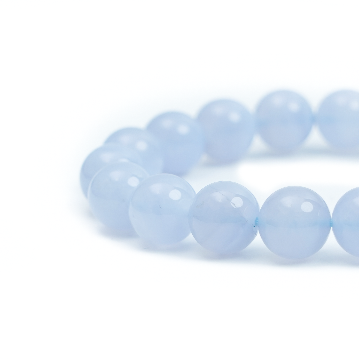 高品質・ブルーレースアゲート・天然石ブレスレット・Blue Lace Agate