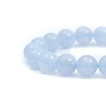 高品質・ブルーレースアゲート・天然石ブレスレット・Blue Lace Agate