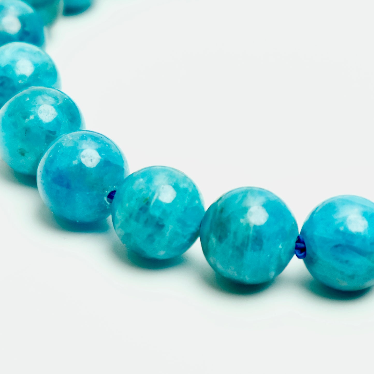 ブルーアパタイト・天然石ブレストレット・blue apatite・ LLH09