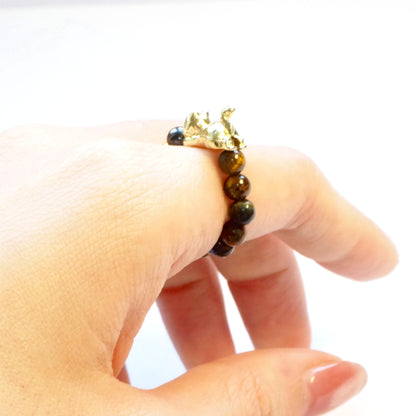 イエロータイガーアイストーンリング