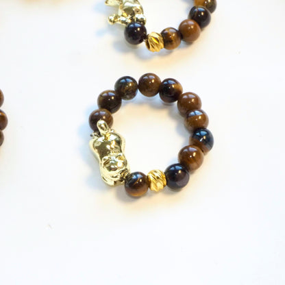 イエロータイガーアイストーンリング