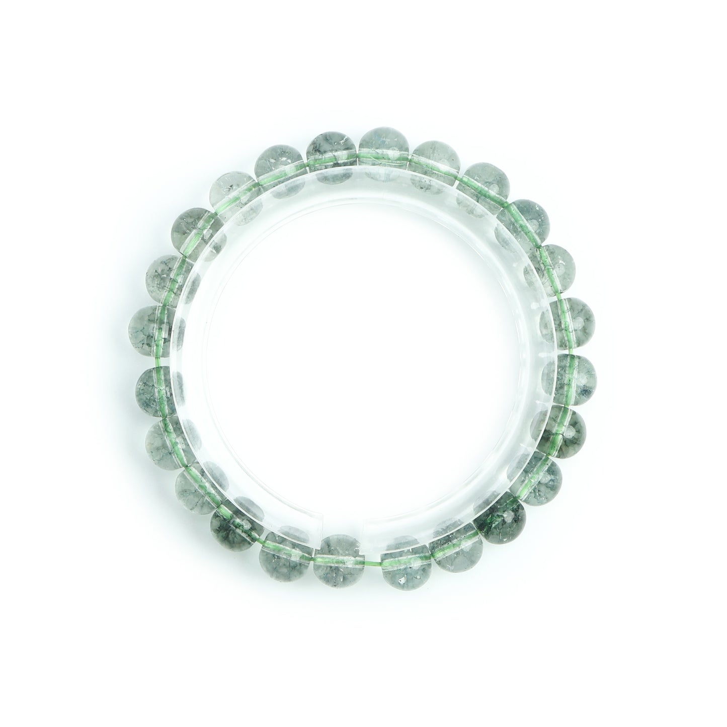 人工グリーンファントム・天然石ブレスレット・GRG08