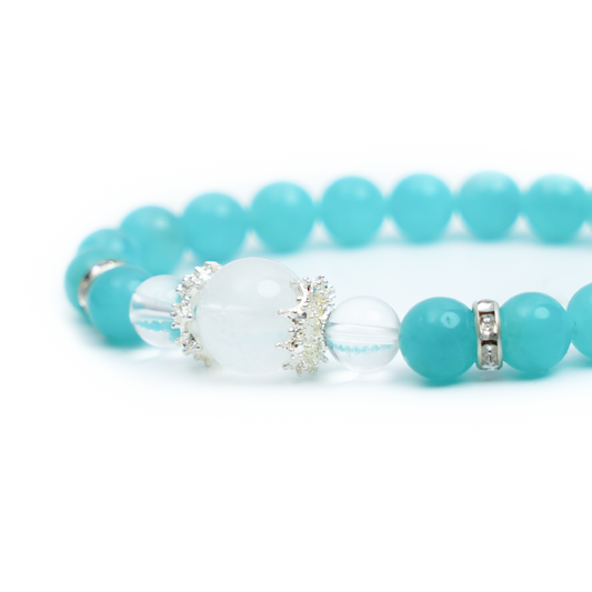 デザイン・天然石ブレスレット・アマゾナイト（天河石）・8mm・THS001