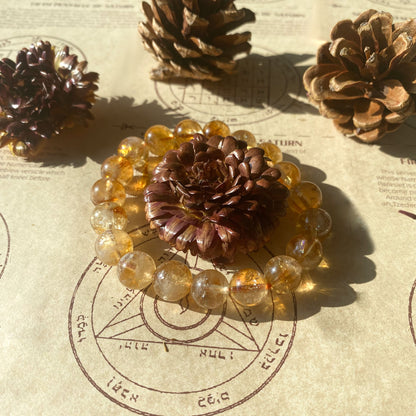 ミルキーシトリン・天然石ブレスレット・milky ctirine HTJ10