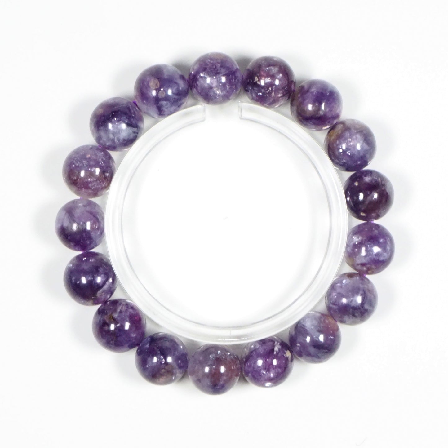 パープルレピドライト共生・リチア雲母・天然石ブレスレット・Lepidolite・ZZJ