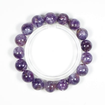 パープルレピドライト共生・リチア雲母・天然石ブレスレット・Lepidolite・ZZJ