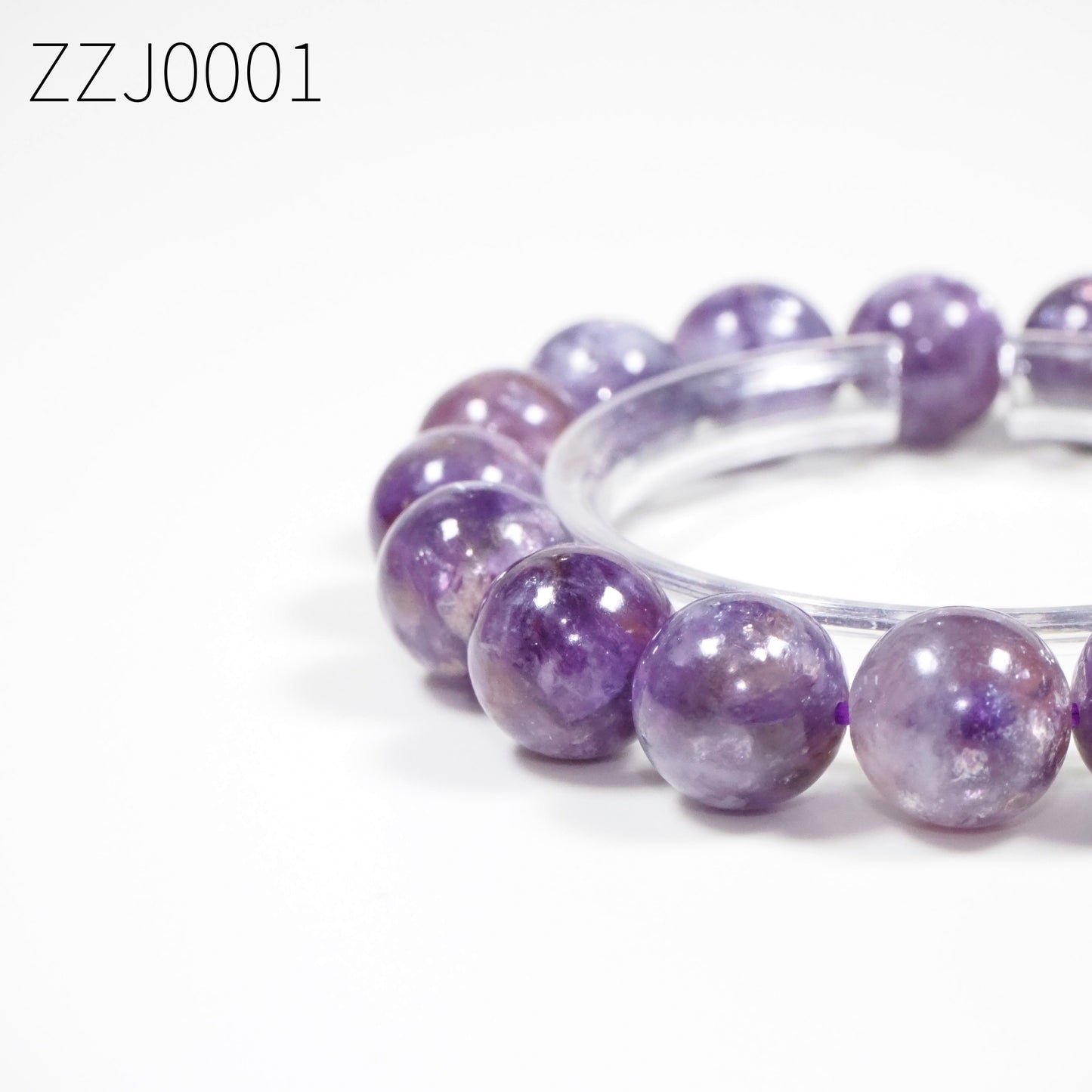 パープルレピドライト共生・リチア雲母・天然石ブレスレット・Lepidolite・ZZJ