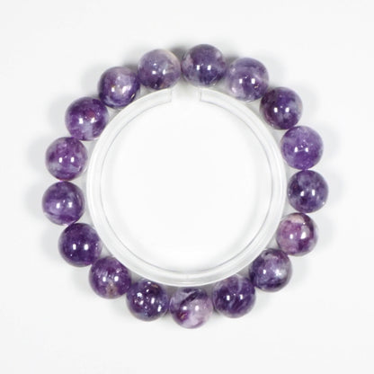 パープルレピドライト共生・リチア雲母・天然石ブレスレット・Lepidolite・ZZJ