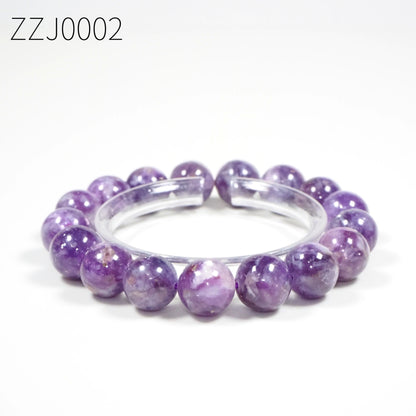 パープルレピドライト共生・リチア雲母・天然石ブレスレット・Lepidolite・ZZJ