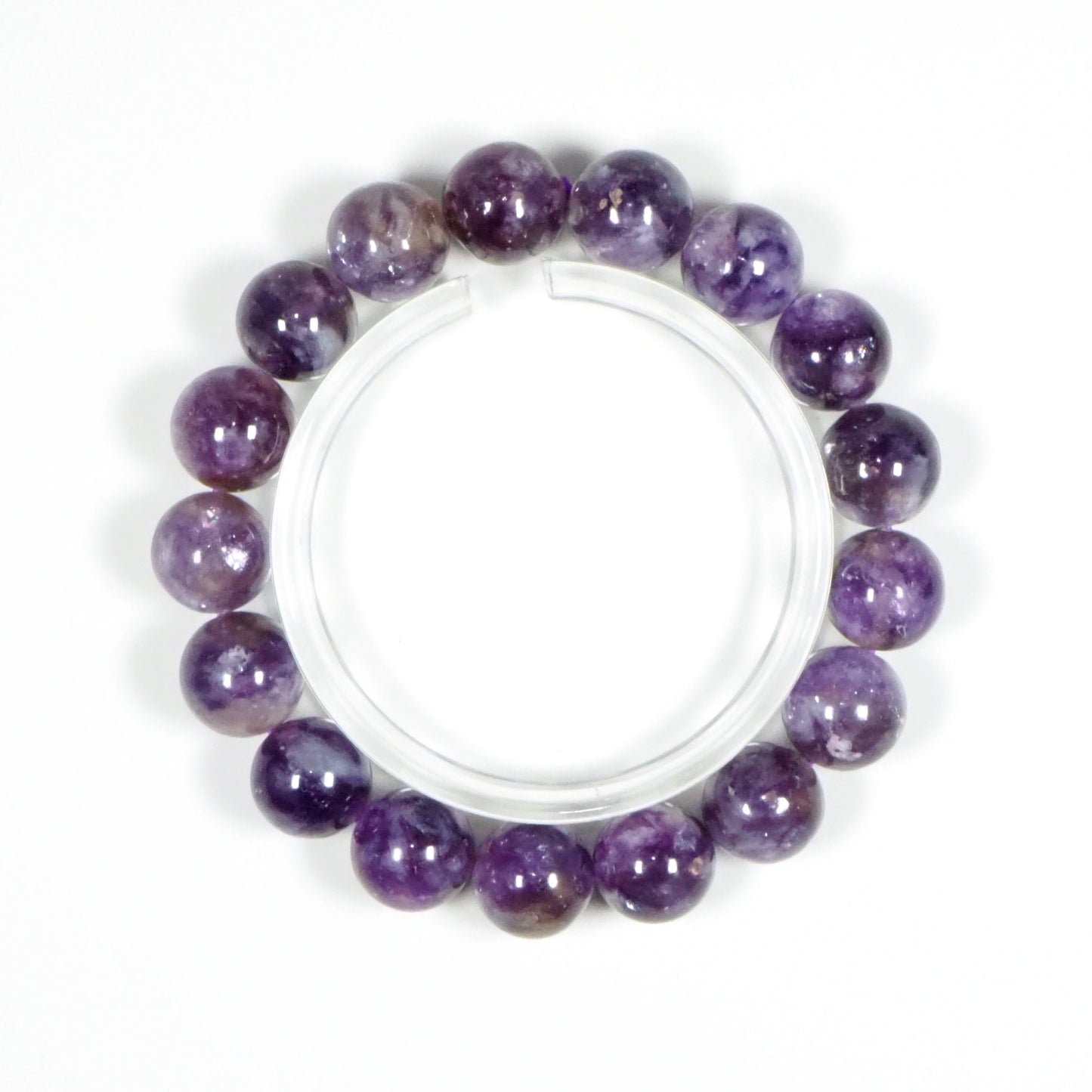 パープルレピドライト共生・リチア雲母・天然石ブレスレット・Lepidolite・ZZJ