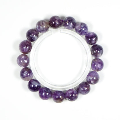 パープルレピドライト共生・リチア雲母・天然石ブレスレット・Lepidolite・ZZJ