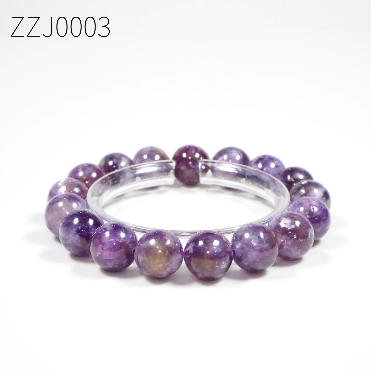 パープルレピドライト共生・リチア雲母・天然石ブレスレット・Lepidolite・ZZJ