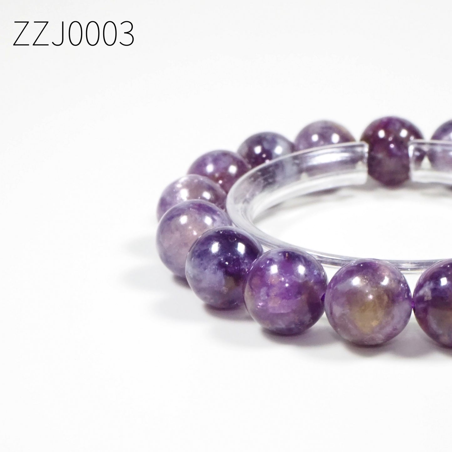 パープルレピドライト共生・リチア雲母・天然石ブレスレット・Lepidolite・ZZJ