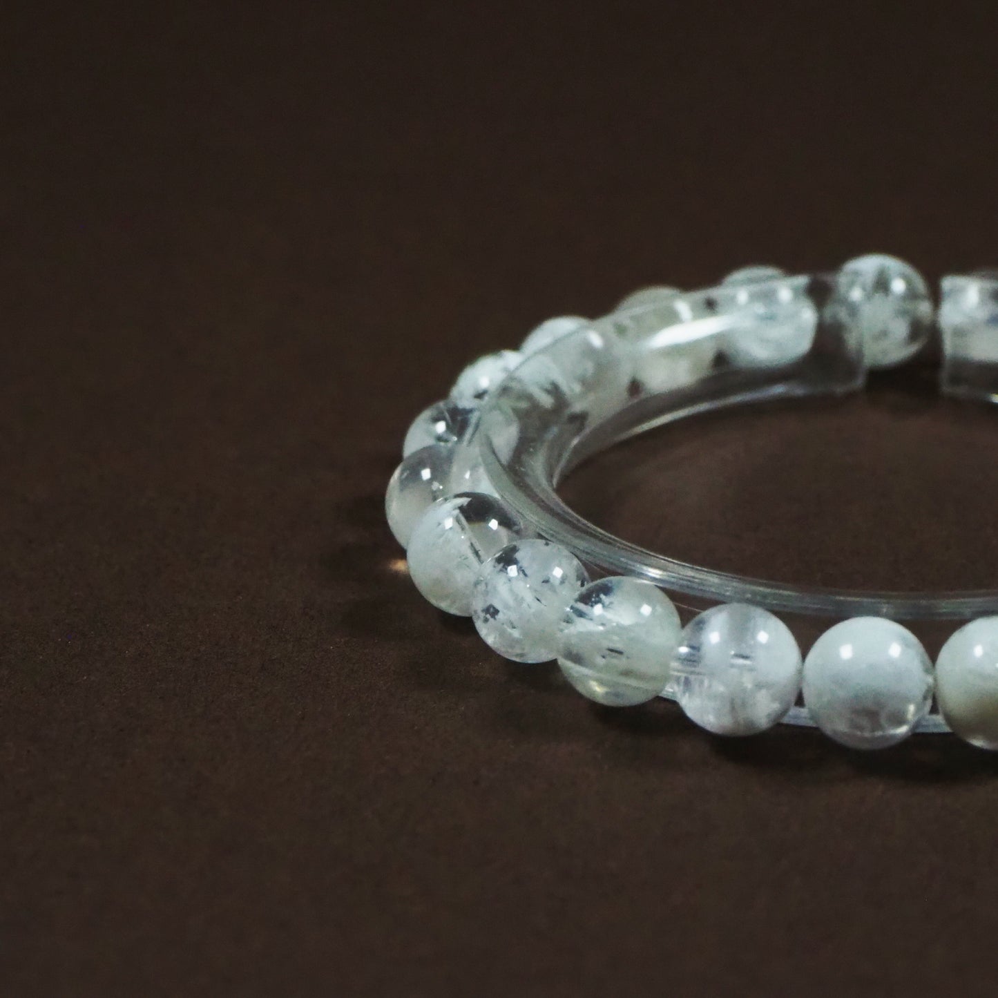 高品質・ホワイトスノーフレークファントムクォーツ・天然石ブレスレット・ XHYL