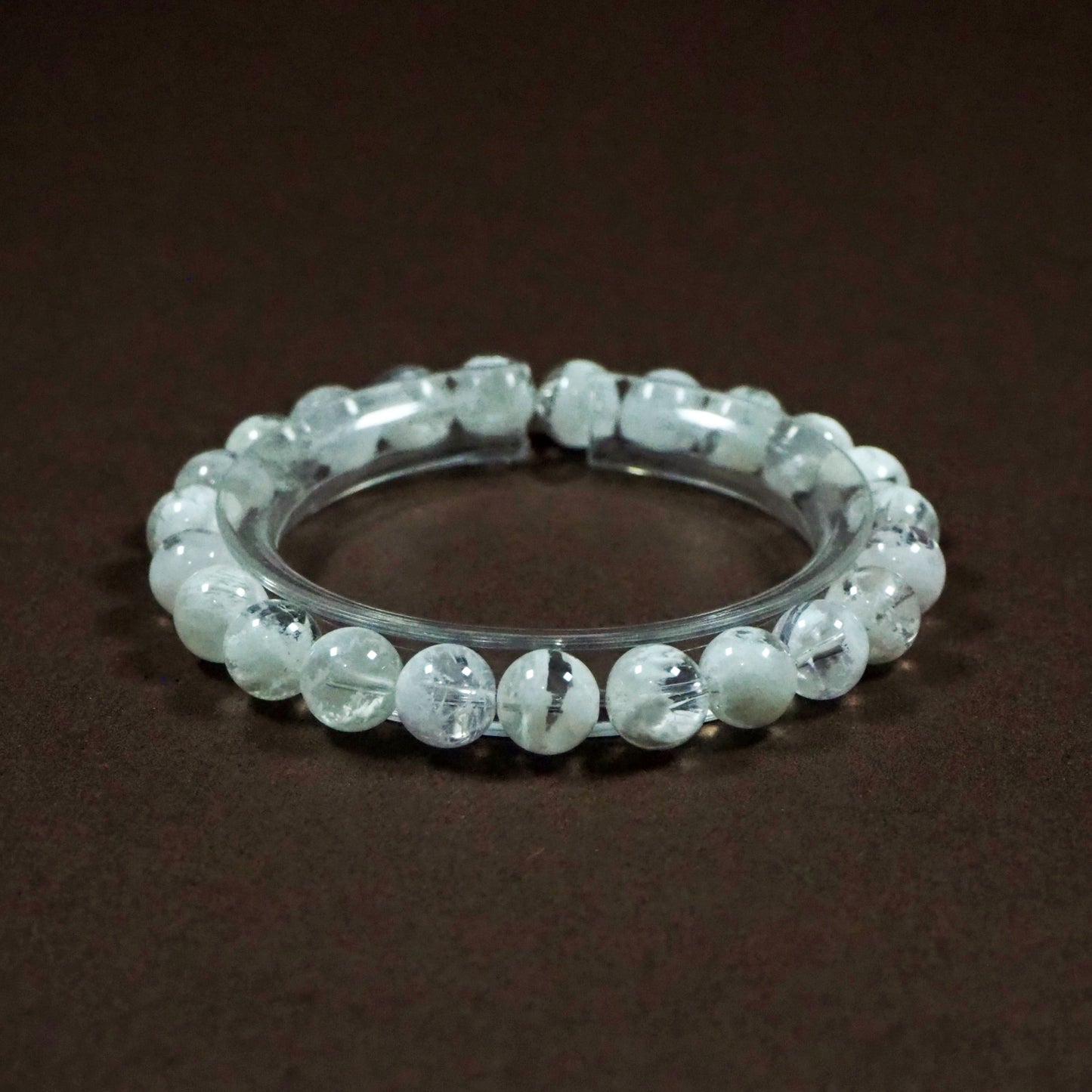 高品質・ホワイトスノーフレークファントムクォーツ・天然石ブレスレット・ XHYL