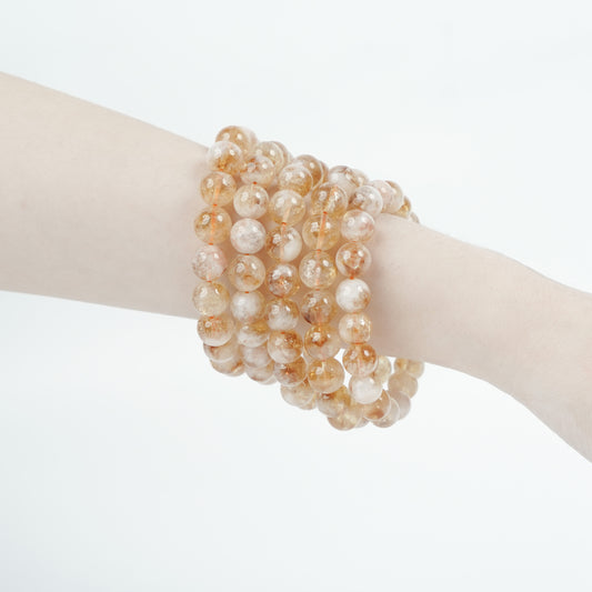 ミルキーシトリン・天然石ブレスレット・milky ctirine HTJ10