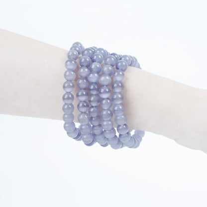 人工パープルキャッツアイ・天然石ブレストレット・PPCE08