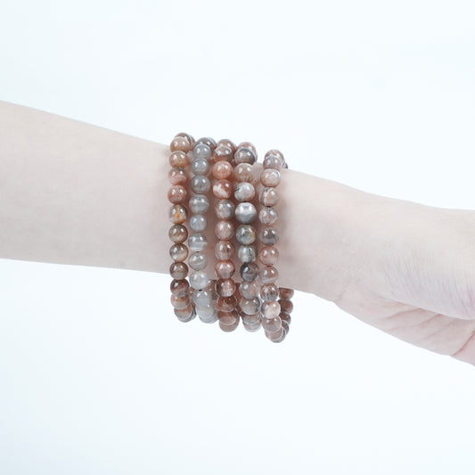 ブラックサンストーン・black gold sunstone ・日長石・天然石ブレストレット HJGG08