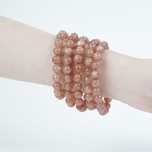 オレンジムーンストーン・天然石ブレスレット・Orange Moonstone・ GDML08