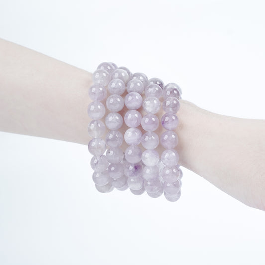 アメジスト・パープルラビットヘアファントム・天然石ブレストレット LPTM10