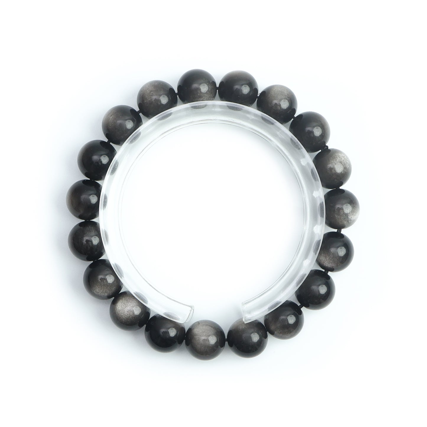 高品質・銀曜石・シルバーオブシディアン・天然石ブレスレット・silver obsidian・ SLS10